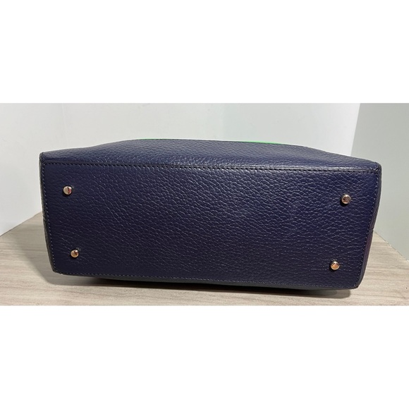 Kate Spade Emerald Green and Navy two-toned tote handbag/crossbody - Picture 11 of 16